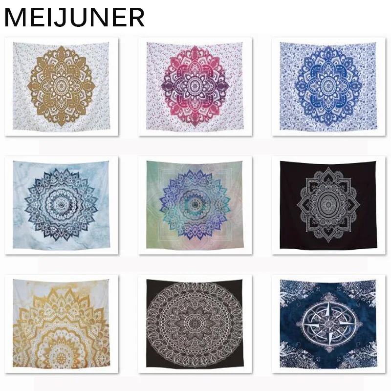 

Meijuner Indian Mandala Tapestry Wall Hanging Beach Blanket Hippie Tapestry Home Decorative Bohemian Decorative Wall Mats MJ103