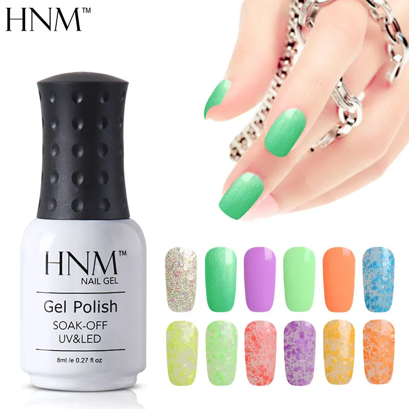 

HNM 8ML 194 Colors Nail Gel Polish UV LED Lamp Hybrid Gel Varnish Lucky Gel Lacquer Gel ink Soak Off Semi Permanent Gelpolish