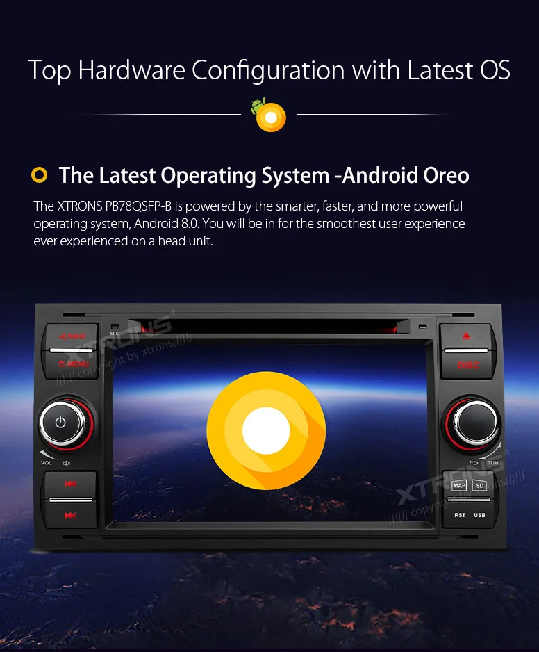 Clearance XTRONS 7" Android 8.0 Octa Core Car Stereo DVD Player Radio GPS Navigation for FORD Focus II C-Max 2005 2006 2007 Fusion Transit 6