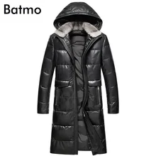 Batmo Новое поступление зимнее толстое теплое белое пуховое Мужское пальто с капюшоном из овечьей кожи ZPP7108