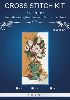 

Free Delivery Top Quality Lovely Counted Cross Stitch Kit Urn of Magnolias Magnolia Flower Flowers dim 13637 HH-30086