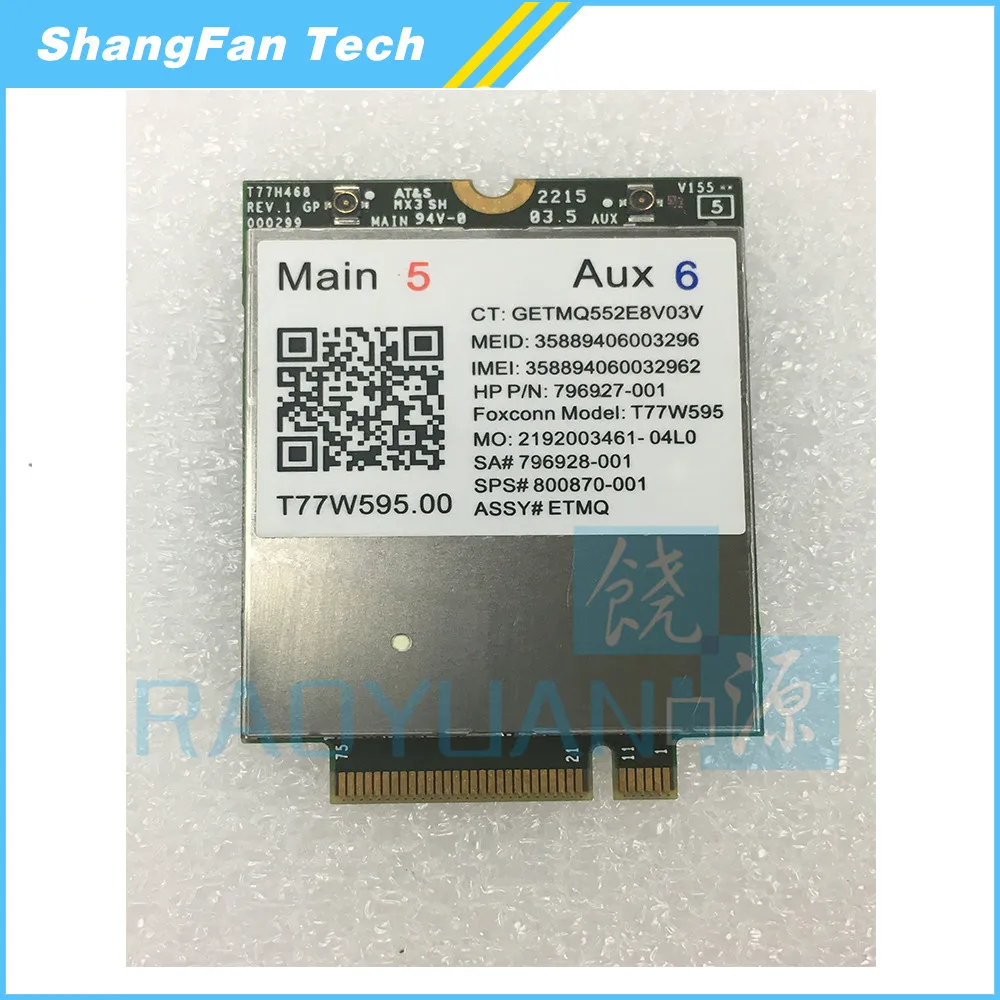 LT4211 T77H468 GOBI5000 LTE/EV-DO/HSPA+WWAN Card SPS:793116-001 for HP Elitebook 740 750 820 850 G2 G3 same as LT4120 T77W595