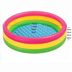 Флуоресцентный Trinuclear надувной бассейн детский бассейн Piscina портативный открытый детский бассейн Ванна для младенцев 4 размера