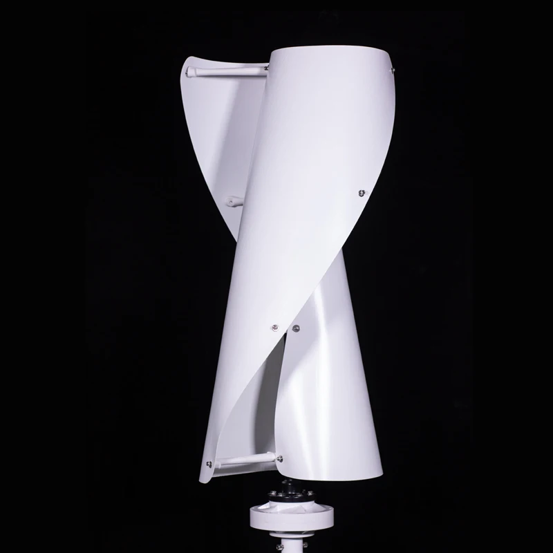

Vertical Axis Wind Turbine Free energy White Wind Generator Spiral 400w 600w optional 12v 24v Noiseless for Home Roof Mounted