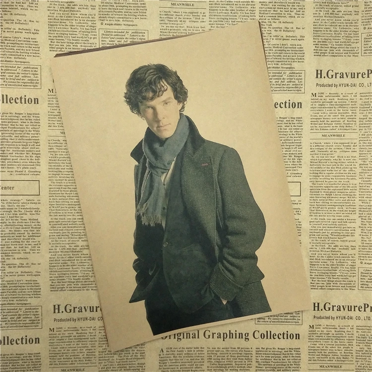 Шерлок Холмс Американский сериал домашний интерьер украшения Крафт Фильм плакат рисунок core наклейки на стену