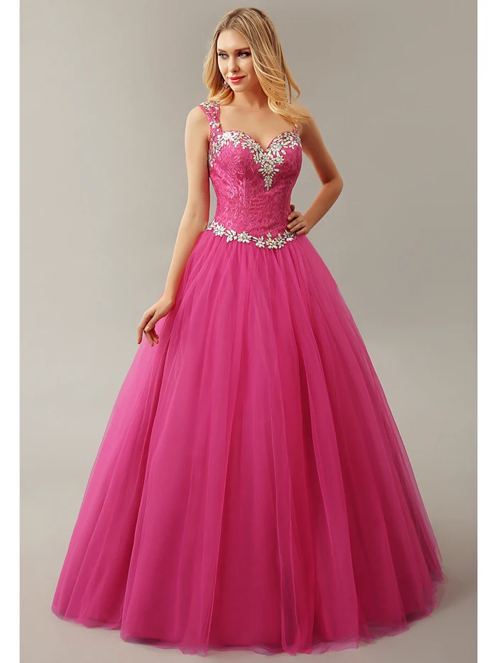 2016 Nuovo Progettista di Sfera Dell'abito Lungo di Lunghezza Del Pavimento  Fucsia Cristalli Corsetto Del Merletto di Tulle Seniors Ragazze Prom  Dresses Gowns Cinghie Reale|girls prom|designer prom dressprom dresses -  AliExpress