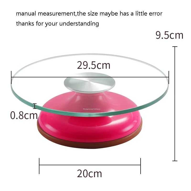  Modern Cake Turntable ABS Plastic Glass Rotating Plate for Make Cake Revolving Stand / Kitchen Acce - 33014213160