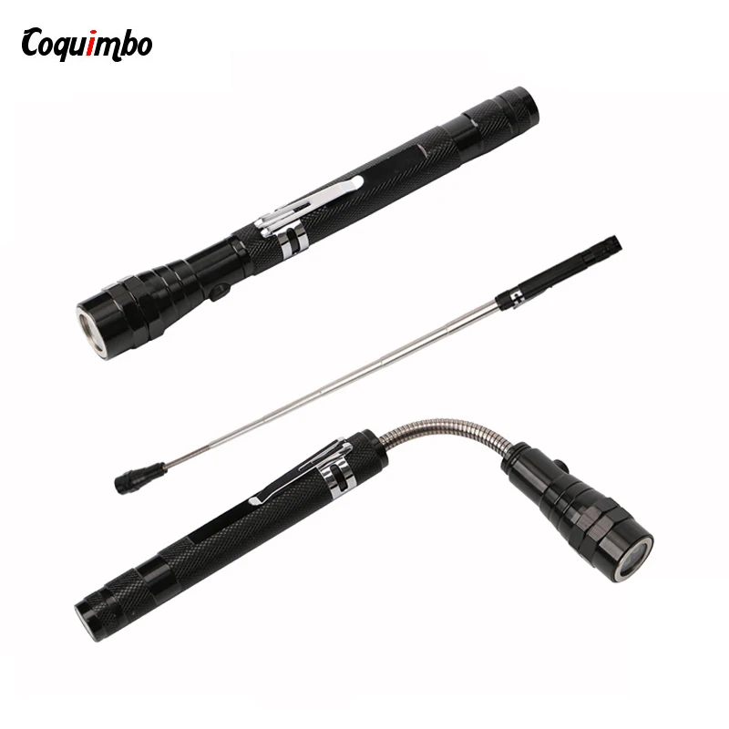 

Multifunctional Telescopic Magnet Powerful Flashlight Magnetic 3 LED Flashlight Torch Flexible Neck Pick Up Tool Lanterna