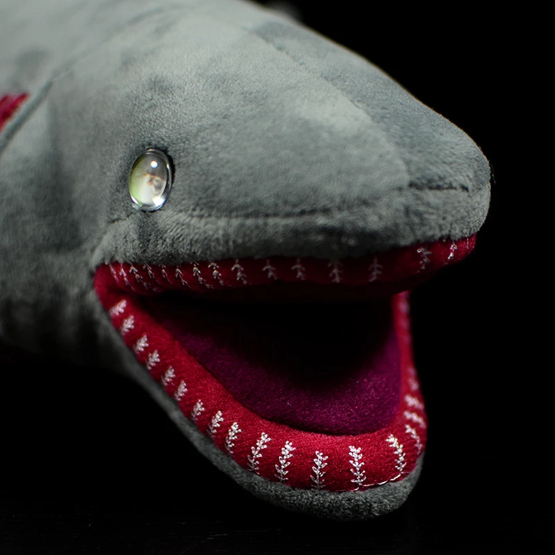 Свирепый серый волнистый фигурка акулы моделирование Chlamydoselachus Anguineus кукла шестигранники морское животное плюшевое игрушка детский подарок