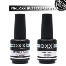 Oxxi primer para unhas, base de borracha semi permanente com 15ml para unhas, semipermanente base de arte superior gellak