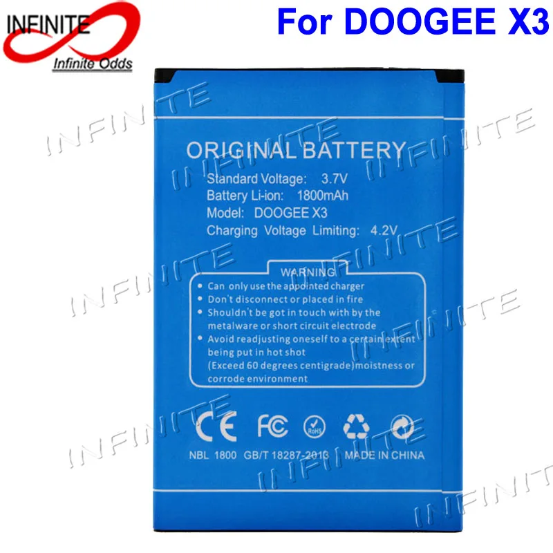 Для DOOGEE X3 батарея 1800mAh аккумуляторная AKKU высокого качества | Мобильные телефоны и