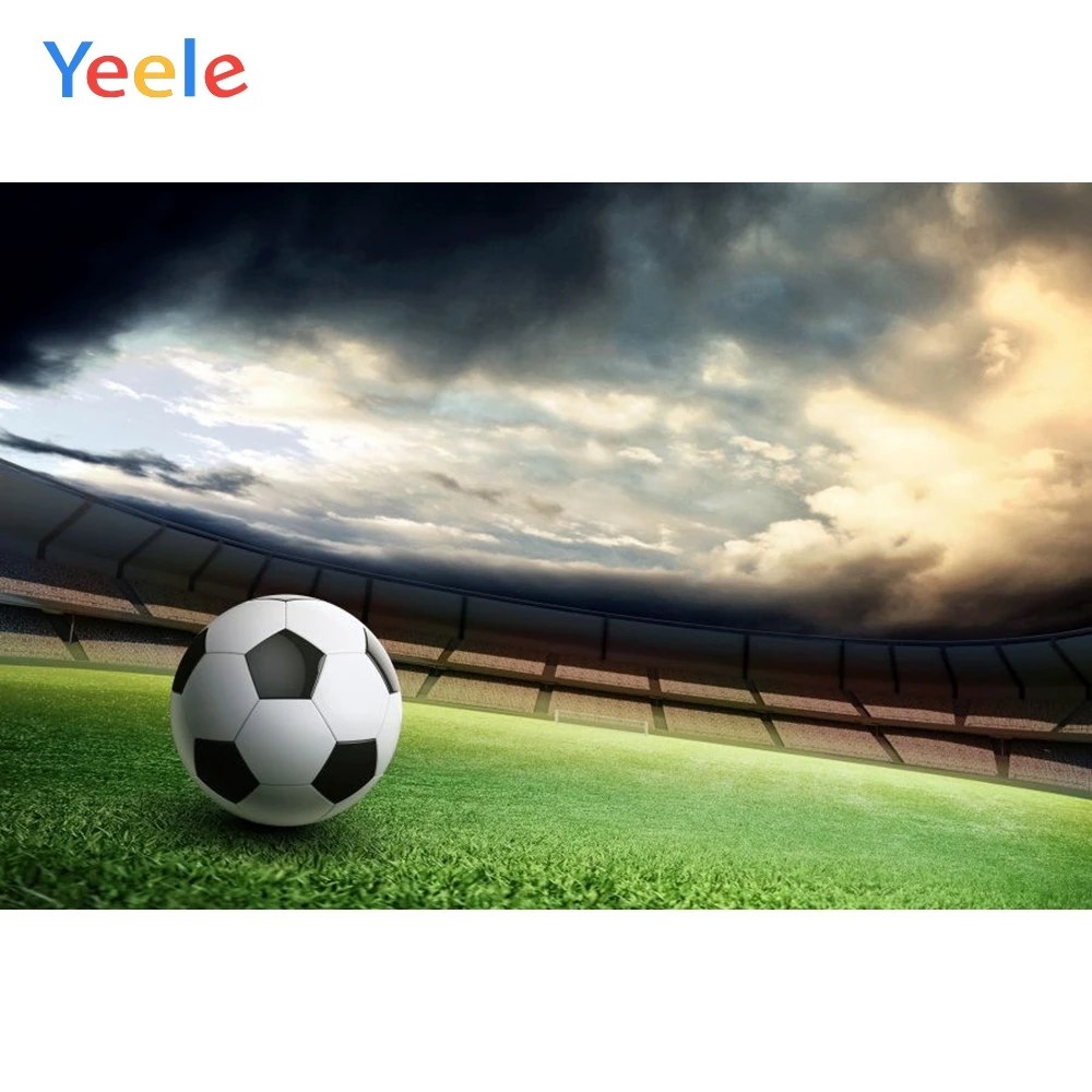 

Yeele Football Soccer Field Stadium Playground Backgrounds Vinyl Cloth Baby Computer Printed Poster For Photo Studio Backdrops
