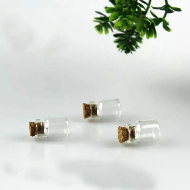 1000pcs 13*18mm 0.6ml small glass vials drift bottles message jars with cork container diy jewelry pendant wedding home decor | Украшения и