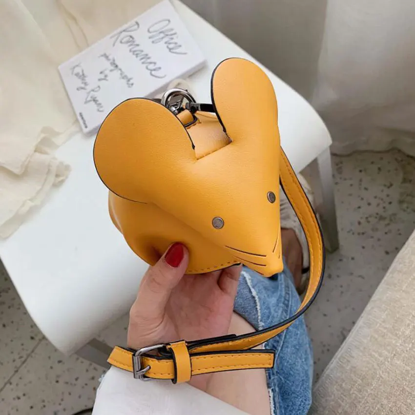 

LJT Brand Designer Women's Funny Personality Creative Animal Shape Cute Small Shoulder Messenger Bag Handbags Purse for Birthda