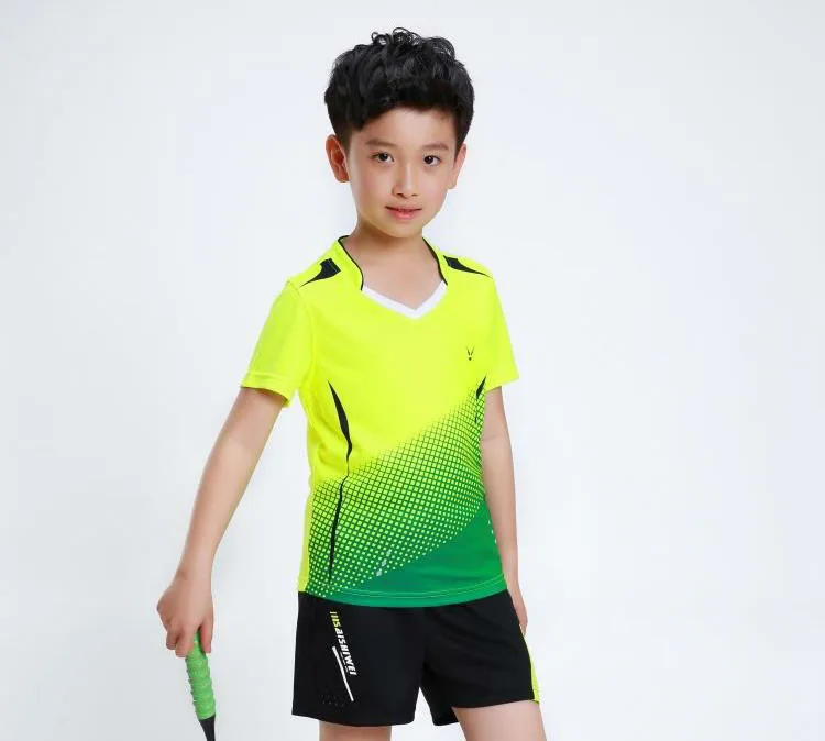 Комплекты для бадминтона для мальчиков детская одежда для тенниса костюм для бадминтона для детей комплект из настольной рубашки и шорт классная одежда для настольного тенниса