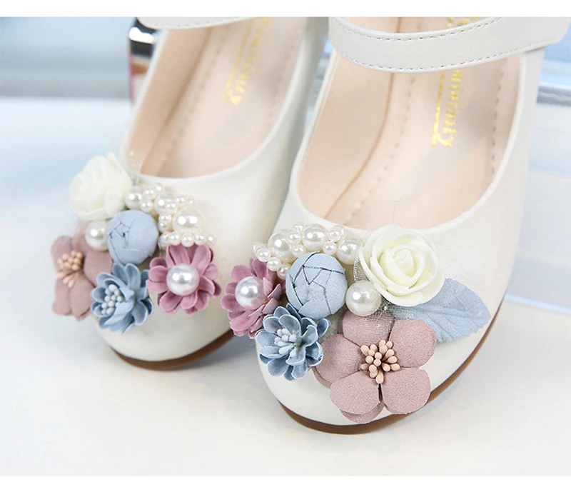IYEAL/Новинка; Весенняя детская обувь принцессы для девочек с цветами; кожаная обувь для девочек; детская обувь для танцевальной вечеринки; тонкие туфли принцессы для малышей