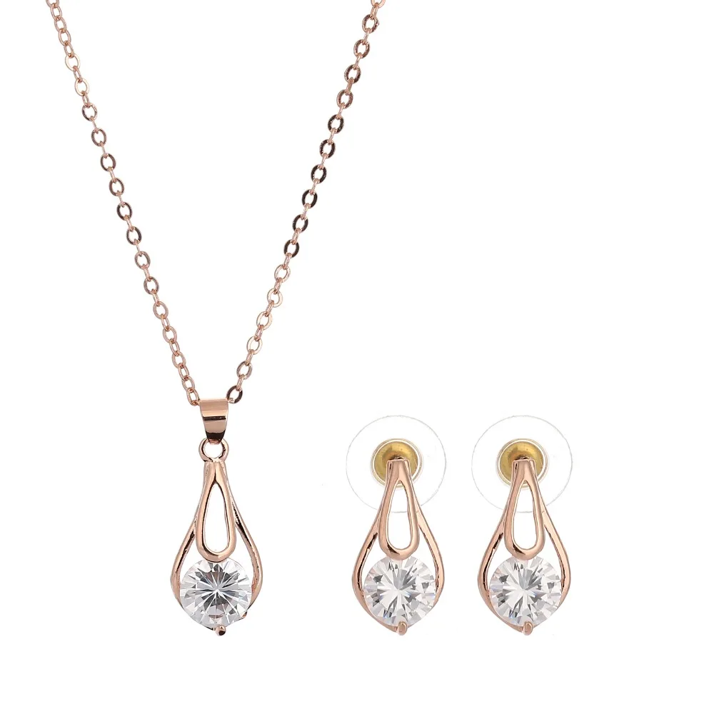 

Manxiuni Fashion Gold/Silver Plated Jewerly Set Necklace Stud Earrings Women's Jewelry Bridal Party Sets Gifts For Women JX3019