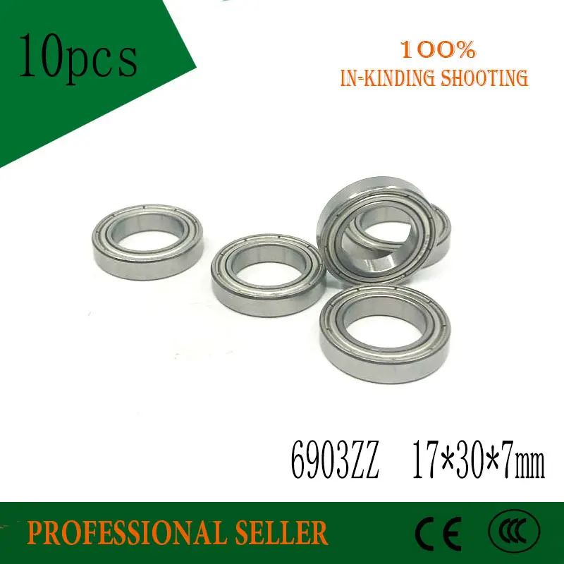 10 Cuscinetti A Sfere 6903ZZ - 17x30x7mm, Acciaio Cromato, Doppia Tenuta - Foto 11