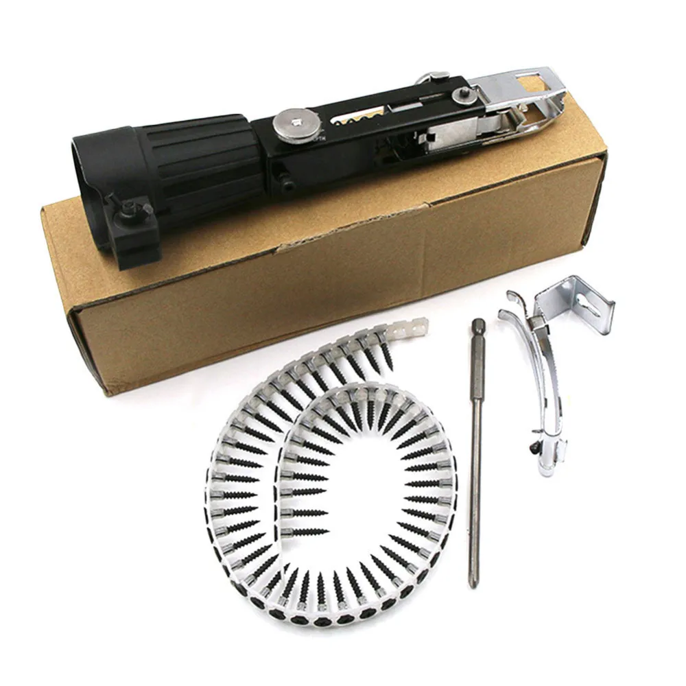 

Automatic Chain Nail Gun Adapter Screw Gun Electric Drill Nozzle Adapter Nail Bracket Chain Nails Kit For Woodworking Tool