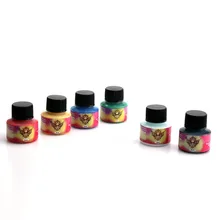 Чернила для татуировки 5 мл/бутылка 6 цветов Профессиональные чернила для татуировки пигмент золотой черный белый пигментные чернила для татуировки комплект питания боди-арт