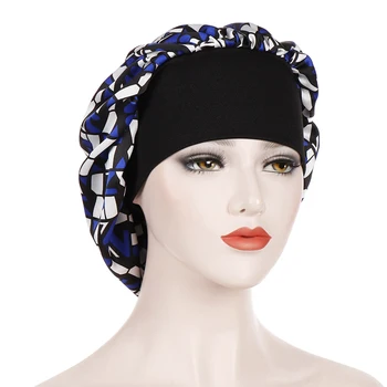 

1pcs Fashion Women Wide Band Satin Chiffon Cap Lady Hair Chemotherapy Cap Hat Ladies Sleep Night Cap Turban Casual Head Covers