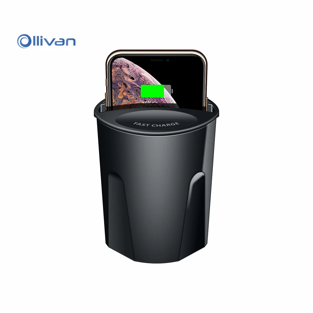 

X9 Wireless Charge cup for iphone X XS MAX X 8 PLUS Car Wireless fast Charge Stand for Samsung note 10/9 with USB Output