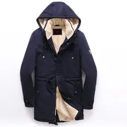 LEAG 2018 зимняя куртка Для мужчин шляпа съемный теплое пальто повседневные парки зимняя куртка Для мужчин Костюмы 8803