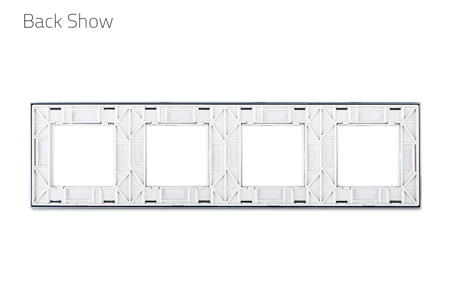 Livolo Роскошная стеклянная панель переключателя, 294 мм* 80 мм, стандарт ЕС, четырехместная стеклянная панель, сделай сам, 4 цвета на выбор