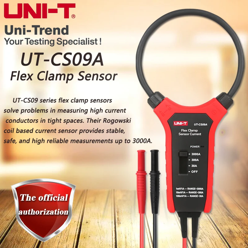 Uni-t Flex Braçadeira Sensor 3000a ac Medidor Osciloscópio – Multímetro Atual Sonda Ut-cs09a