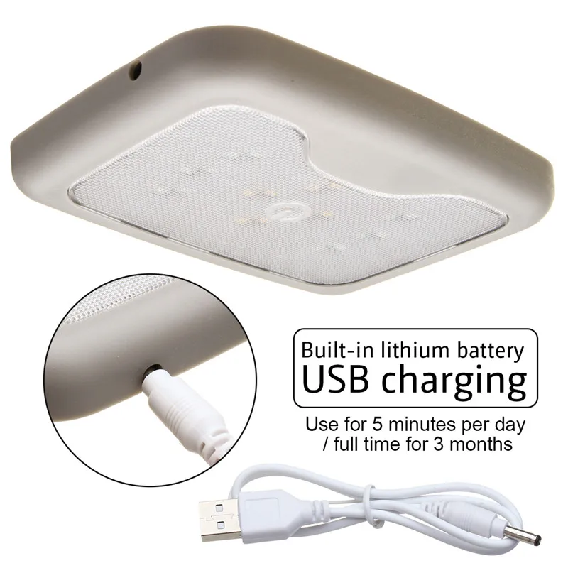 3 In 1 Car Interior Roof Reading Lamp Dome Light Double Color 3 In 1 Car Interior Roof Reading Lamp Dome Light Double Color Universal Rechargeable Magnet Wireless Ceiling For Trunk Signal From Automobiles