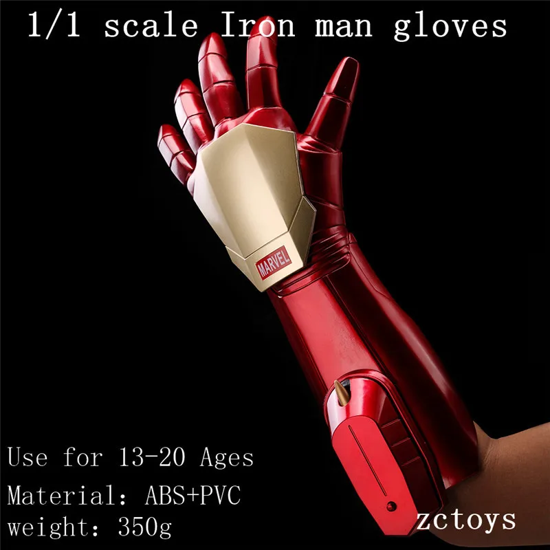 The Avengers 1/1 Scale Iron Man Gloves Cosplay Figure Model Toy Ironman