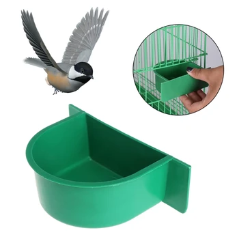 

Bird Feeder Water Food Feeding Parrot Cage Plastic Bowl Pigeon Drinking Device