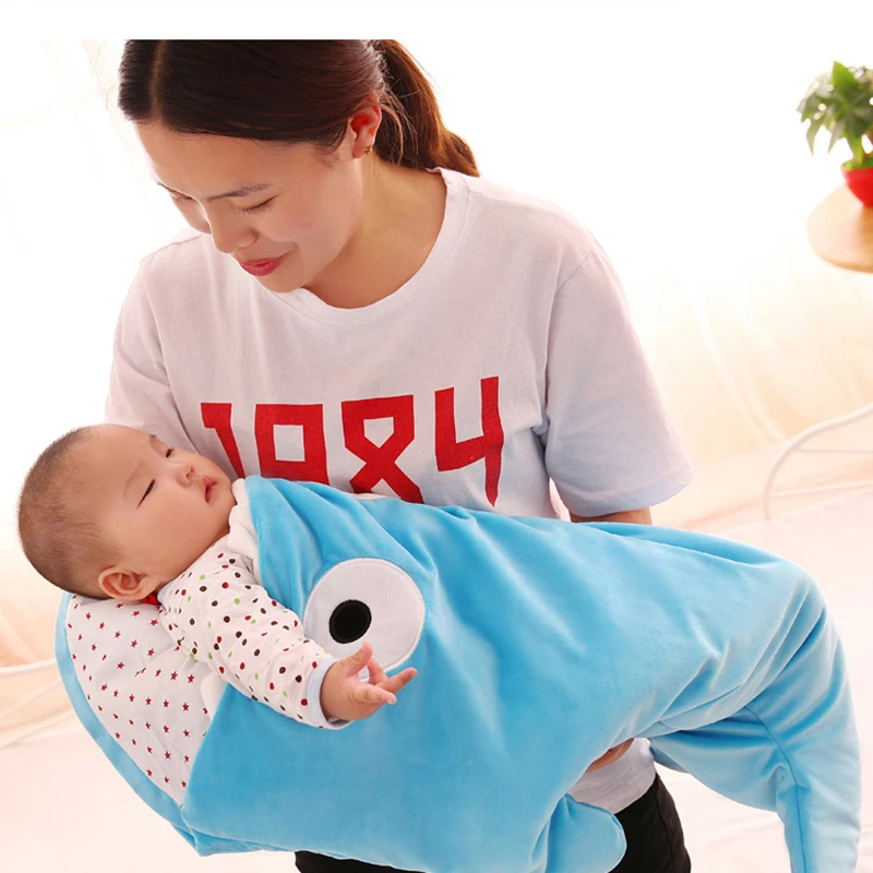 70*87 см многоцветные хлопковые Конверты в форме безопасные одеяла для младенцев украшения дома детские игрушки акула конверт для новорожденного продукты