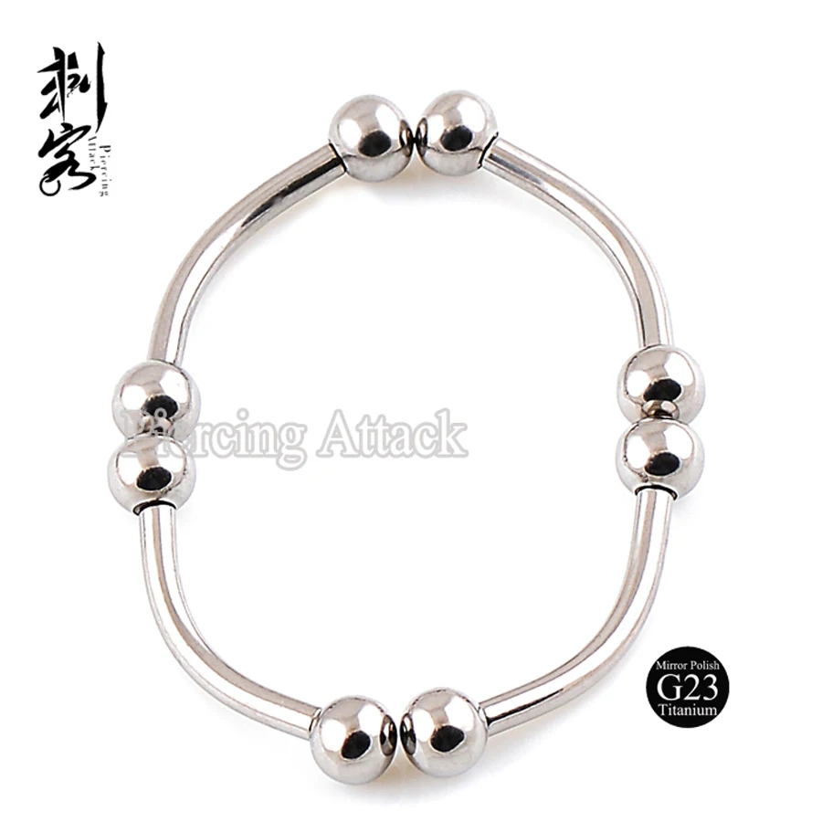 

G23 Titanium Banana Internally Threaded The Thread Integrated 16G Eyebow Ring Titanium Piercing Body Jewelry Free Shipping