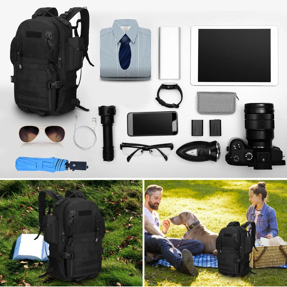 35L Outdoor Tatcical Molle Backpack Military Rucksack with Adjustable Strap Water Resistant Bag for Hiking Camping|rucksacks military|rucksack