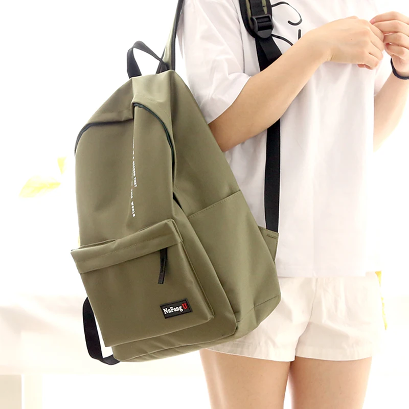 NuFangU, простой дизайн, нейлон, корейский стиль, женский рюкзак, модная, для девочек, сумка для отдыха, школьная, Студенческая, сумка для книг, Подростковая