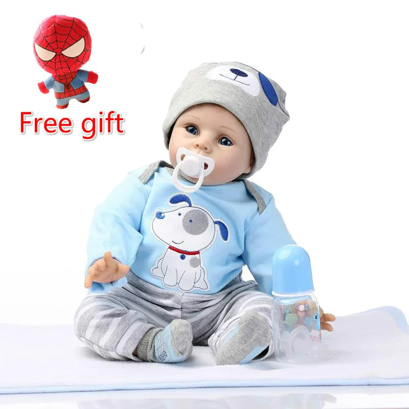 

Bebe Reborn 55cm Soft Silicone Reborn Baby Dolls Lifelike Soft Cloth Body Newborn Babies Silicone Toys Kids Birthday Best Gifts