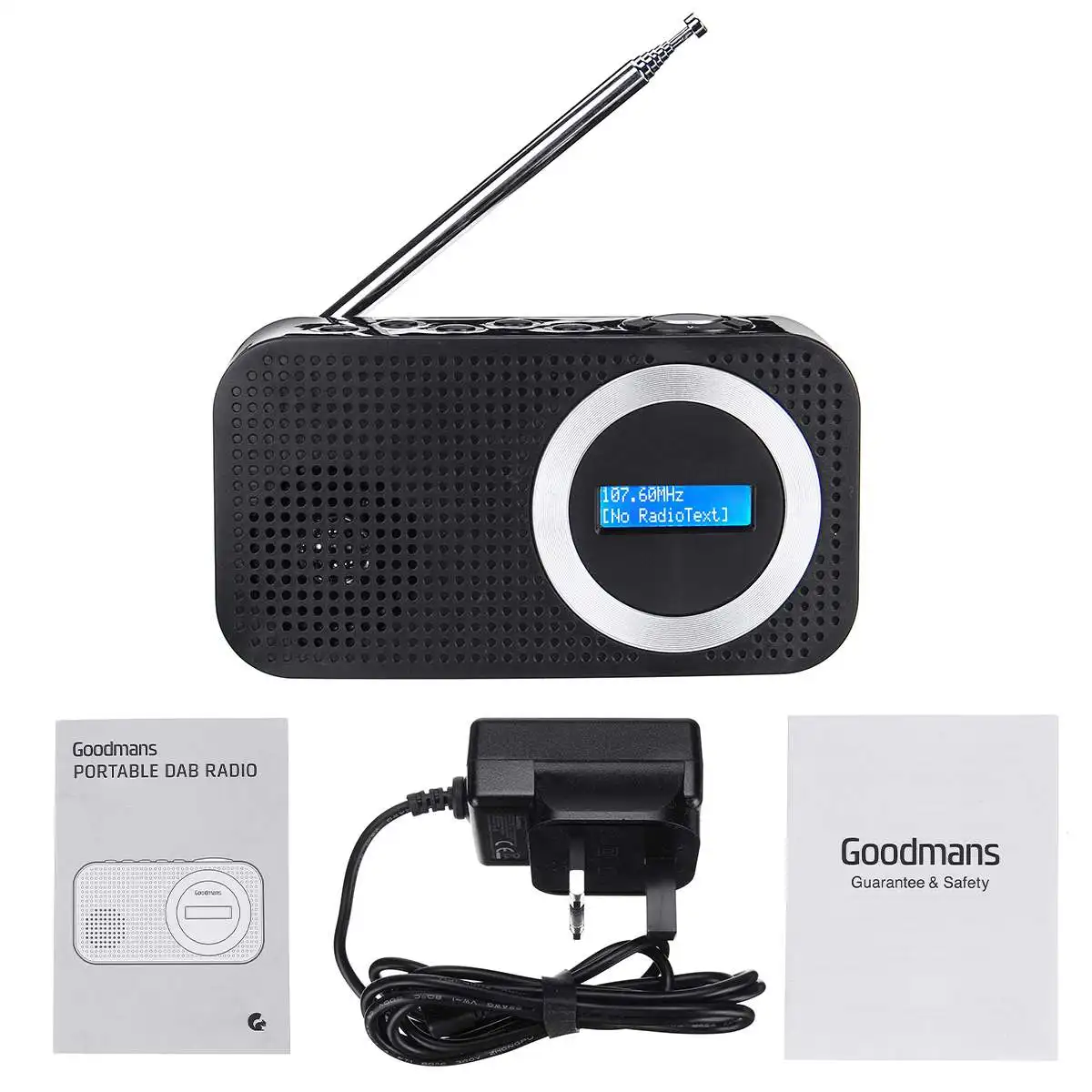 LEORY dab цифровой FM Bluetooth радио динамик 3,5 мм, AUX, разъем ЖК-дисплей динамик в черный или белый цвет
