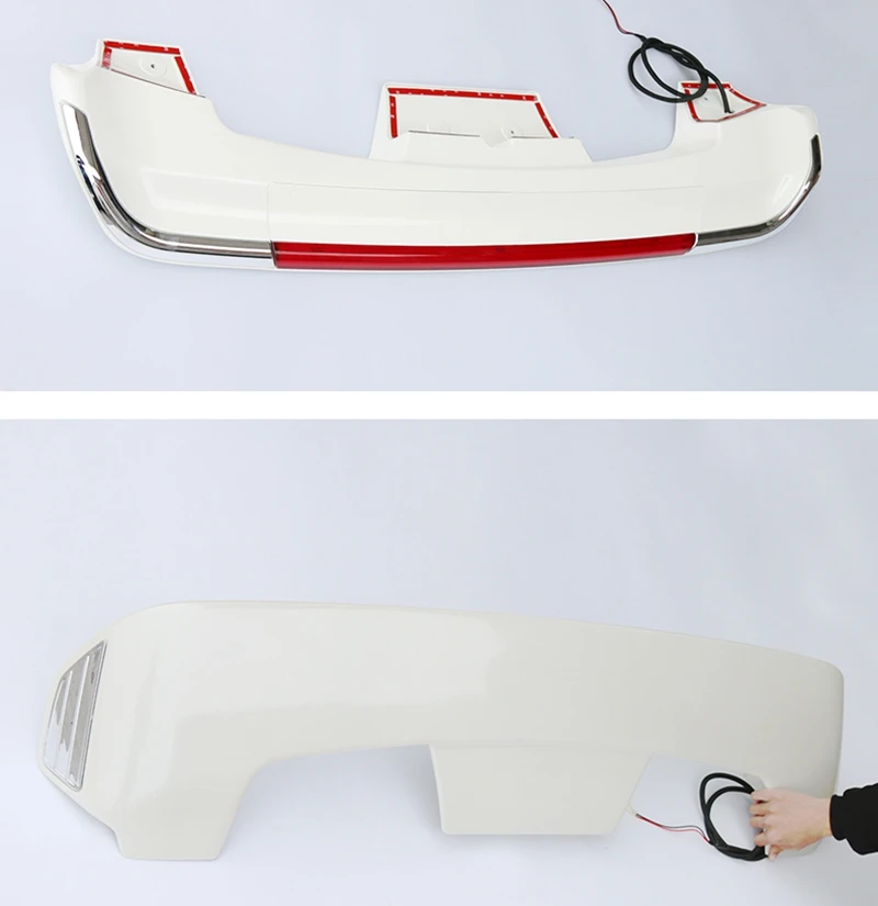  MONTFORD Car Accessories ABS Plastic Unpainted Rear Roof Wing Spoiler With Led For Toyota Land Crui - 32836162572