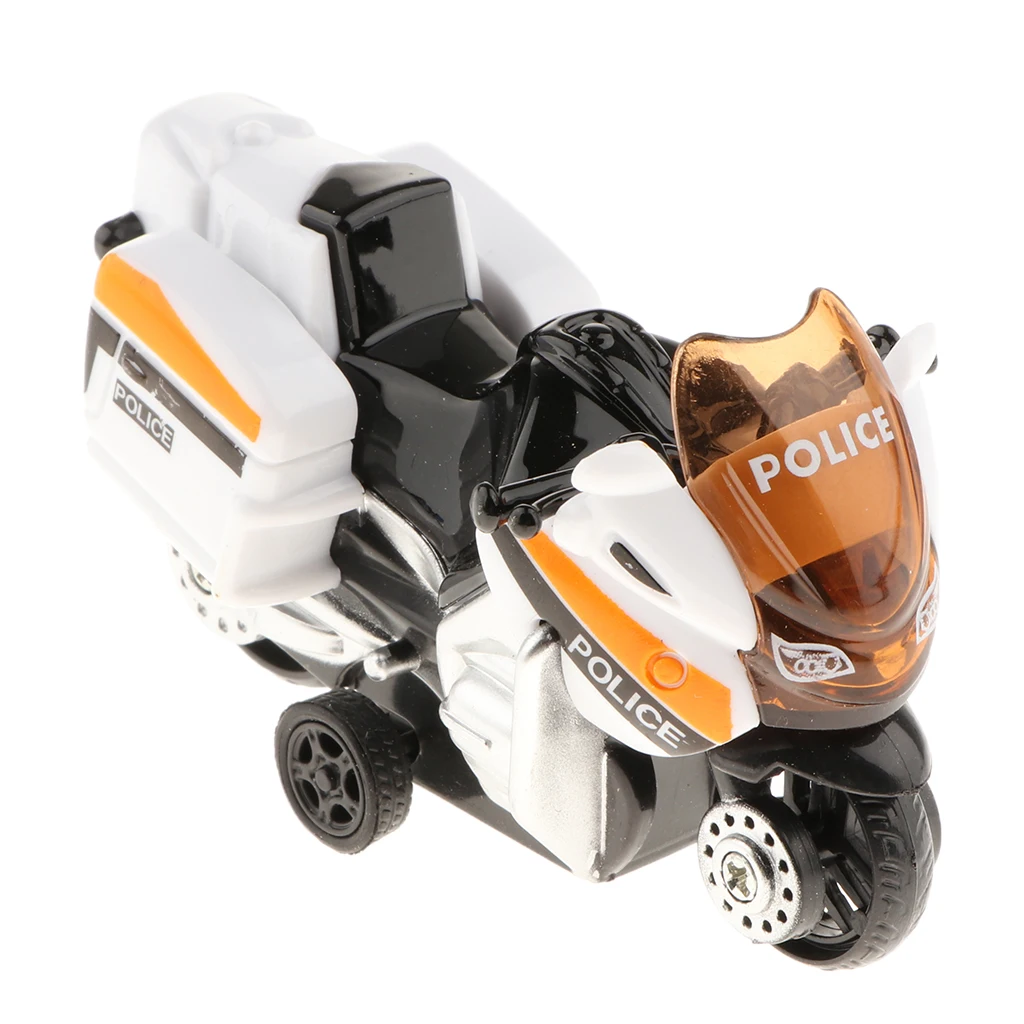 Diecast Motorcycle Model (1/43 Scale) Mini Pull Back Toy Educational Toys Gifts for Kids Boys, Random Color