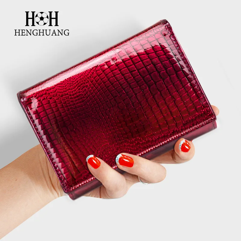 

HH Women Wallet and Purse Genuine Leather Alligator Female Short wallets Fashion Ladies Clutch bags Coin Purses 2018 new style