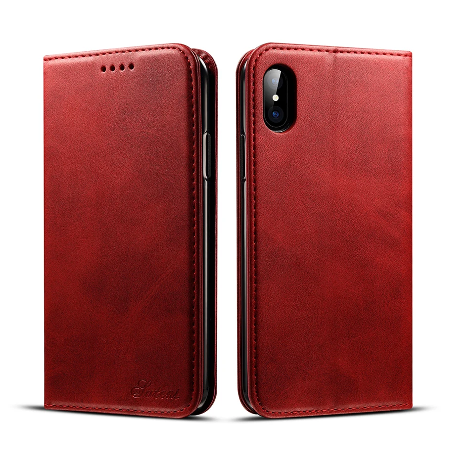!ACCEZZ Luxury Leather Phone Case Card Pocket Full Protective Cover For iphone X XS MAX XR Wallet Flip Cases Shell Stand Holder (2)