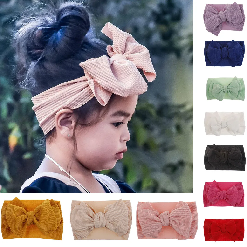 

1Pc Baby Toddler Girl Bowknot Headband Stretch Hairband Headwear