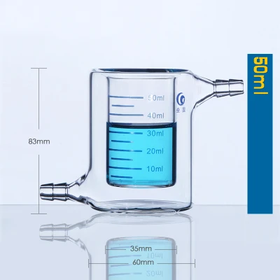 Плотные двойные Слои термостойкого Стекло стакан фото-каталитический реактор покрытый кожухом фотокаталитический пожилых лабораторное оборудование