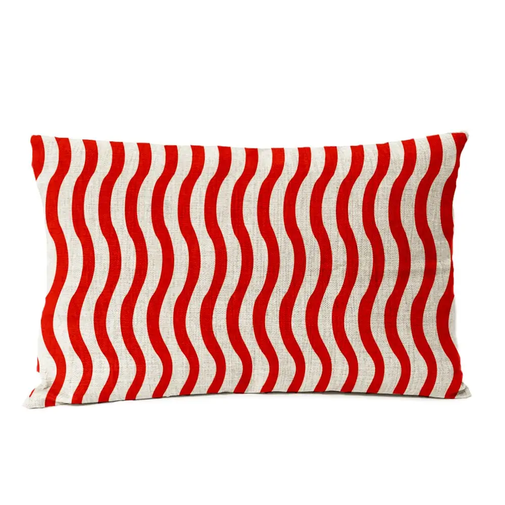Скандинавские геометрические красные рождественские наволочки, полосатые наволочки для подушек, домашние декоративные льняные наволочки, наволочки для дивана - Цвет: I 30x50cm