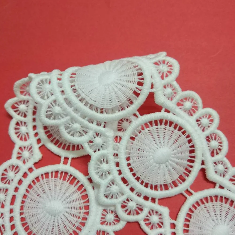 Buy 15Yards Scallop Embroidery Lace Trim White Lace