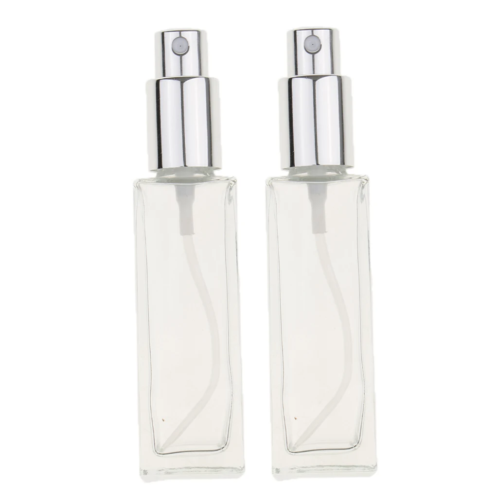 Pack of 2 Glass Refillable Empty Perfume Tube Atomizer Pump Spray Bottles Sample Vials Aftershave Sprayer for Travel Gifts