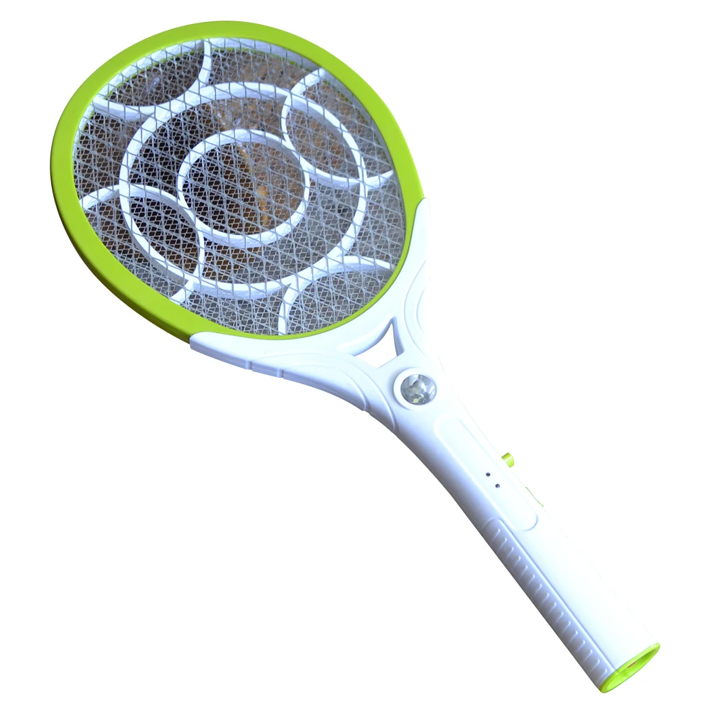 Round Plug Rechargeable Electric Mosquito Swatter Hit Killer Racket