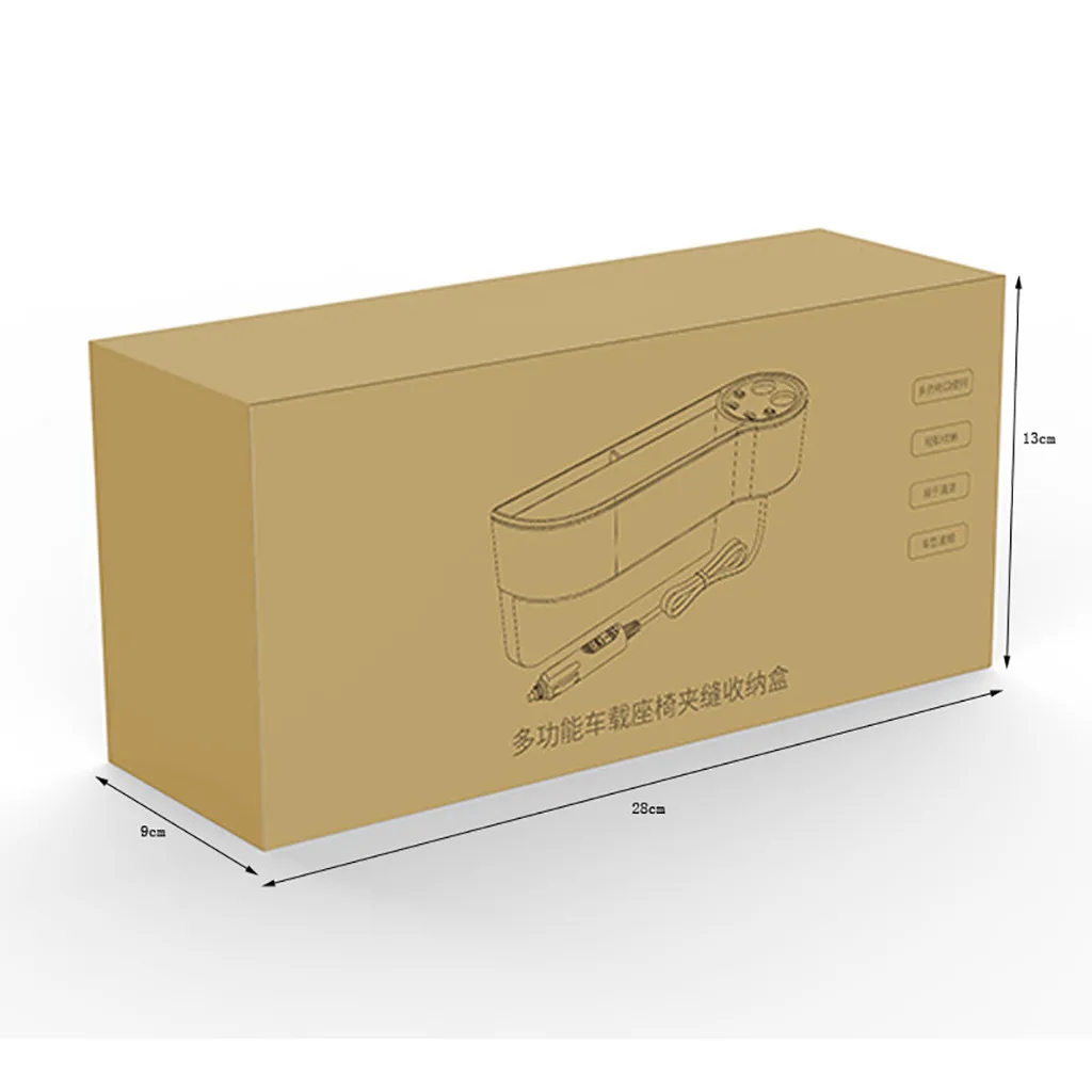 Универсальное USB зарядное устройство автомобильное сиденье DC/5 В щелевая коробка для хранения сиденья зазор наполнитель Органайзер Catcher кожаная коробка-30