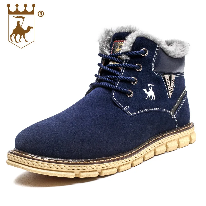 

BACKCAME Men's Shoes Winter Casual Shoes Suede Leather Snow Boots Warm Unisex Boots Comfortable Ankle Men Boots Leather Footwear